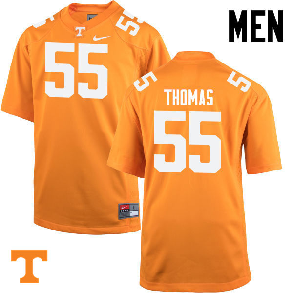 Men #55 Coleman Thomas Tennessee Volunteers College Football Jerseys-Orange